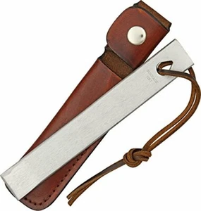 Heavy Duty Honesteel Sharpening Stone with Brown Leather Belt Sheath - Picture 1 of 4
