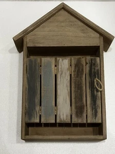 Key Box, Beach Hut style Key Cupboard, Wall- Mounted. 8 Hooks,  Stone the Crows - Picture 1 of 4