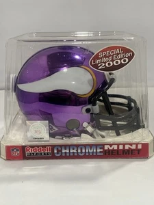 Minnesota Vikings Chrome Mini Helmet Limited Edition 2000 NFL Original New - Picture 1 of 5