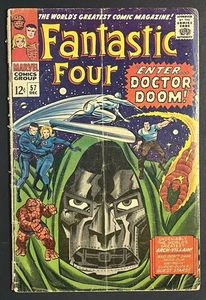 Fantastic Four #57 1966 Marvel Comics 2.0 GD KEY ICONIC KIRBY DOCTOR DOOM COVER - Picture 1 of 14