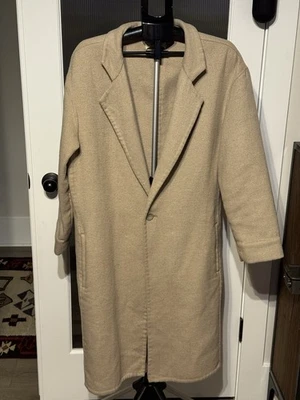 Fear Of God Essentials Wool Trench Overcoat Heavy Weight Beige 2018 Winter Long - Image 1 of 4