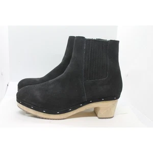 loft Black Suede Clog Boots Sz 10M - Picture 1 of 5