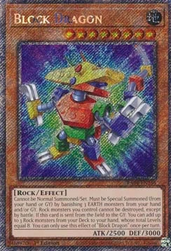 YuGiOh Block Dragon (V.1) RA04-FR268 Platinum Secret Rare Französisch Neu 1st - Bild 1 von 2