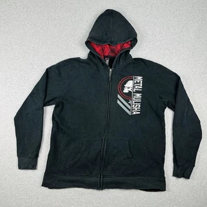 Chaqueta tipo jersey con capucha y cremallera completa Metal Mulisha para hombre talla XL negra MMA motocross - Imagen 1 de 8