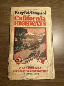 Mapa de ruta de Calpet Ventura California Petroleum Corporation de 1920: California USADO - Imagen 1 de 2