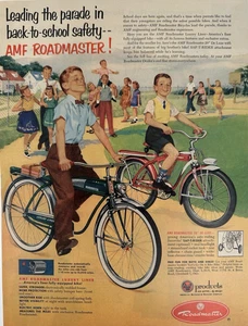 1953 Vintage Ballon Tire Roadmaster Luxury Liner Bicycle Print Ad - Picture 1 of 2