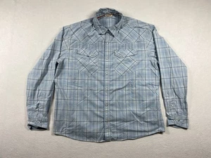 Simms Fishing Shirt Mens XL Plaid Pearl Snap Hiking Outdoors Travel Button Up - Picture 1 of 10