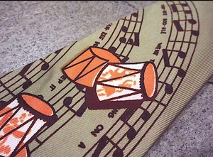 Towncraft 1950s Musical Note Pattern Fabric 130cm Vintage Rockabilly Used - Picture 1 of 6