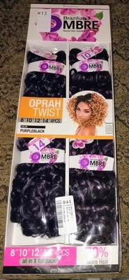 Brazilian Ombre Human Hair StyleMix Purple Black 8" 10" 12" 14" Oprah Twist 🌹 - Image 1 of 4