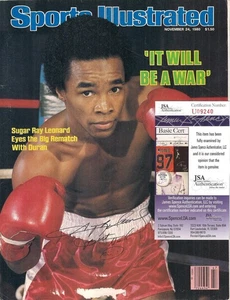 Sugar Ray Leonard Autographed 1980 Sports Illustrated Cover JSA COA Boxing Champ - Picture 1 of 3