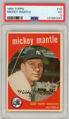 Mickey Mantle 1959 Topps #10 PSA 3 Foto 1 de 2