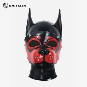 Smitizen Silicone Black Glossy Muzzle Hood with Black Cover Mask for Puppy Party - Picture 1 of 9