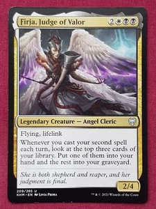 Magic The Gathering KALDHEIM FIRJA JUDGE OF VALOR white/black card MTG - Imagen 1 de 2