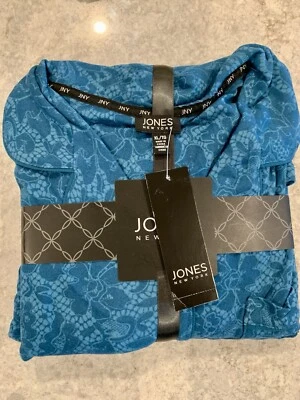 Jones New York Pajama Set Teal Brushed Jersey Sz XL NWT $58 - Image 1 of 4
