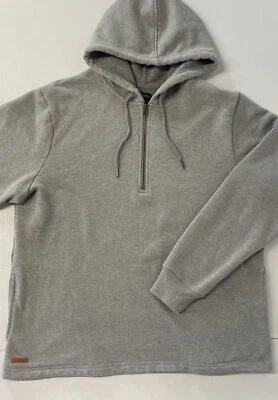 Buffalo David Bitton Men's 1/4 Quarter Half Zip Fleece Hoodie Sweatshirt GRAY XL - Image 1 of 4