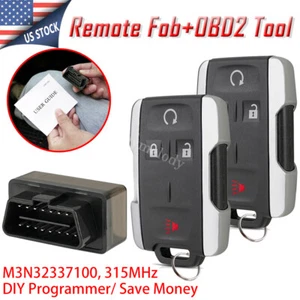Key Fob + Programmer For Chevy Silverado GMC Sierra 1500 2500 3500 HD 2014-2019 - Picture 1 of 16