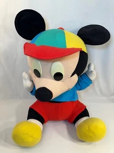 MATTEL DISNEY BABY MICKEY MOUSE LARGE STUFFED PLUSH DOLL SOUNDS TALKS LAUGHS - Picture 1 of 6