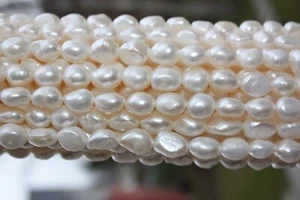 BR39 Perlas cultivadas Hebra Agua Dulce Perlas Joyería Collar barroco super - Imagen 1 de 3