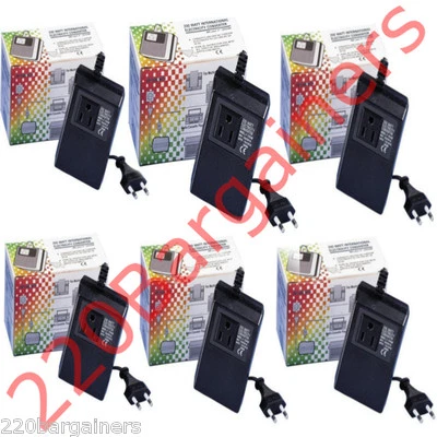 200 Watt Compact Voltage Converter Transformer 220v to 110v Step Down 6-Pack - Image 1 of 3