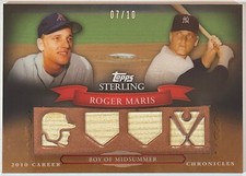 2010 Topps Sterling Career Chronicles Quad Roger Maris Relic #4CCR-52 /10