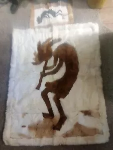 100% World Famous Alpaca Fur Rugs The Alpaca Collecti8on Kokopelli Blanket? Case - Picture 1 of 5