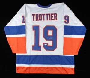 BRYAN TROTTIER SIGNED HALL OF FAME 1997 NY ISLANDERS JERSEY w/ JSA WITNESSED COA - Picture 1 of 4