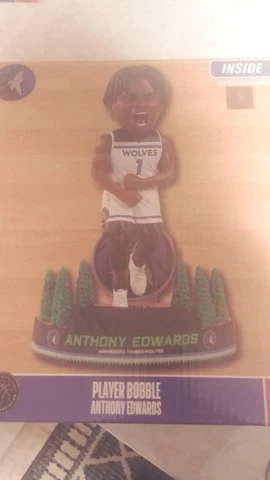 ANTHONY EDWARDS Minnesota Timberwolves NBA Thematic Forest Bobblehead!!! Cover