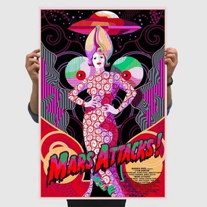 Mars Attacks Movie POSTER Mondo Print Prize Captive Funko Spirit Halloween RARE - Picture 1 of 1