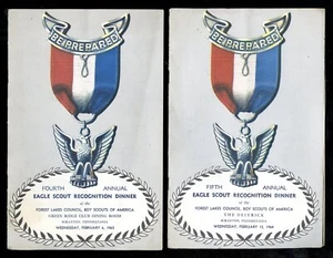 Vintage Lot 1963-64 ANNUAL EAGLE SCOUT RECOGNITION DINNER PROGRAMS SCRANTON PA - Picture 1 of 6