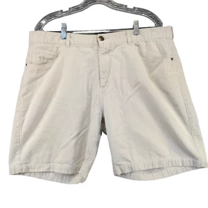 Hang Ten Gold Mens Corduroy Bermuda Shorts Cream Size 36 Pockets Vintage - Picture 1 of 13