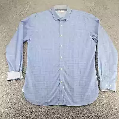 Ted Baker Dress Shirt Mens 16.5 - 36-37 Blue French Cuff Button Up Endurance - Image 1 of 4