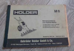Holder Spezialmäher M6 Betriebsanleitung - Bild 1 von 1