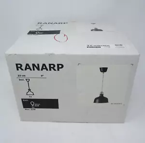 New IKEA RANARP 9" 23cm Black Metal Hanging Pendant Lamp 603.995.63 - Picture 1 of 5
