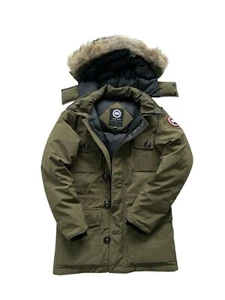CANADA GOOSE men Banff Parka Size XS Extra Small Fur Military Green Authentic - Picture 1 of 8