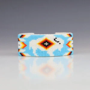 NATIVE AMERICAN NAVAJO BEADED BRACELET BY JOYCE DEVORE - Picture 1 of 6