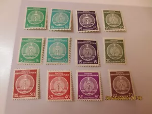 Briefmarken DDR Dienst 1957 Satz 34y-41y komplett beide Zähnungsvarianten A/B - Bild 1 von 3