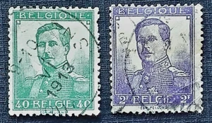 Belgium Stamps SC # 98, 101 (Lot of 2) - King Albert I, Used 1912 - Picture 1 of 2
