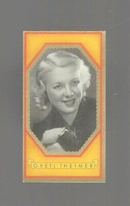 1937 BUNTE FILMBILDER FILM STARS #327  GRETL THEIMER  NM+  LLOYD CIGARETTES