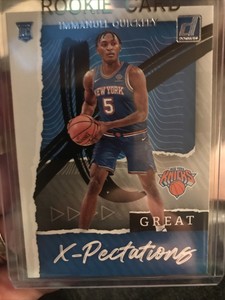 2020-21 Donruss Immanuel Quickley Rookie Great X-Pectations Insert RC #25 Knicks
