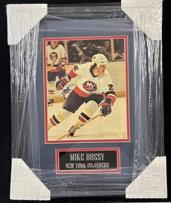 Imagen enmarcada firmada por Mike Bossy New York Islanders 18x14 certificado de autenticidad Foto 1 de 4