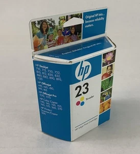 HP Inkjet 23 C1823D Tri-Color Ink Cartridge Exp. Feb 2010 - Picture 1 of 8