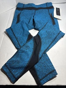 LULULEMON INSPIRE TIGHT II POWER LUXTREME SPRAY JACQUARD Size 4 Blu/Blk NEW NWT - Picture 1 of 12