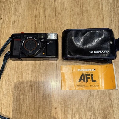 Olympus AFL-S 35mm Quick Flash Compact Film Camera with case and manual UNTESTED - Image 1 of 4