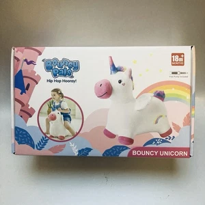 Hüpffreunde Einhorn Hüpfpferd Plüsch Outdoor n Indoor Ausritt Tier Spielzeug - Bild 1 von 6