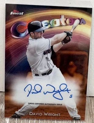 2025 Topps Finest David Wright Creators Auto Orange Refractor /25 Mets SP CAV-DW - Image 1 of 2
