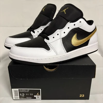 Air Jordan 1 низкие золотистые Swoosh 553558-172 мужские размер 12  - Изображение 1 из 4