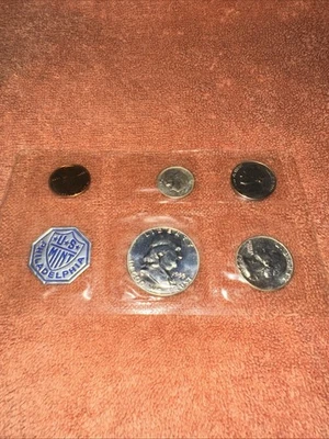 1955- U.S. Mint Proof Coin Set -–90% Silver --Original Cellophane  - Image 1 of 4