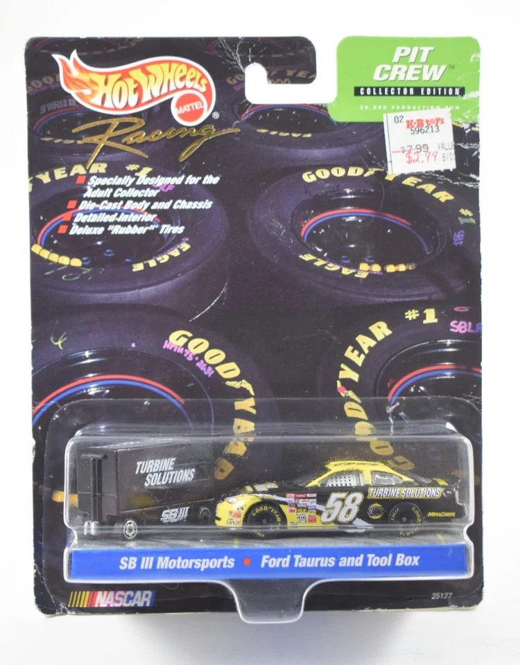 Ricky Craven #58 SBIII Ford 1999 Hot Wheels Racing Pit Crew NASCAR 1/64 Foto 1 de 4