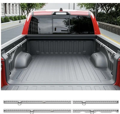 Sistema de rieles de plataforma para camioneta Dodge RAM 1500 2019-2025 5,7 FT RIELES LATERALES AMARRADOS Foto 1 de 2