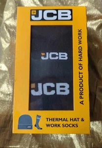 JCB Thermal Winter Hat & Work Socks Set Box Gift - Set Designed In England - - Picture 1 of 3